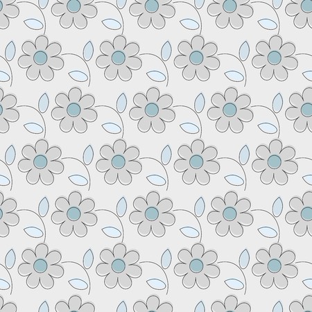Seamless background with art flowersのイラスト素材