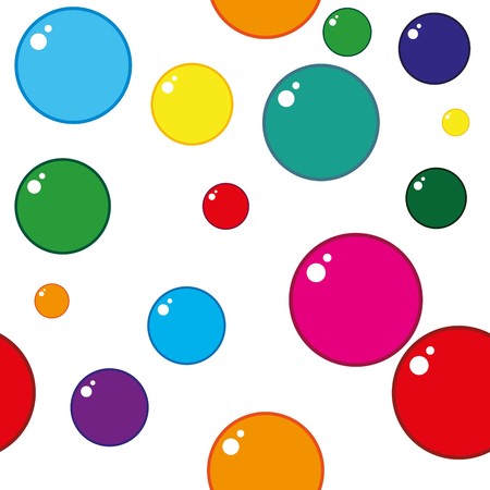 Seamless pattern with colorful bubbleのイラスト素材