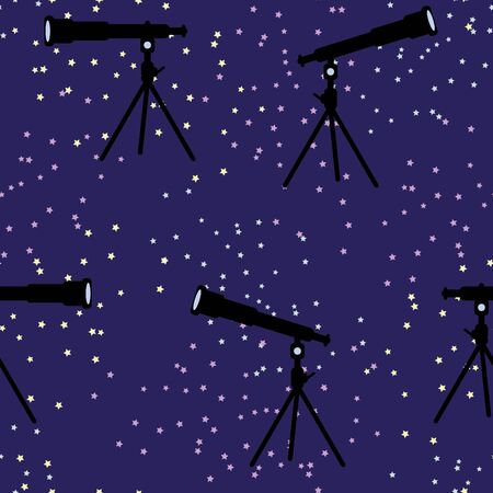 Telescopes and Stars backgroundのイラスト素材