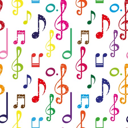 Seamless wallpaper with music notesのイラスト素材