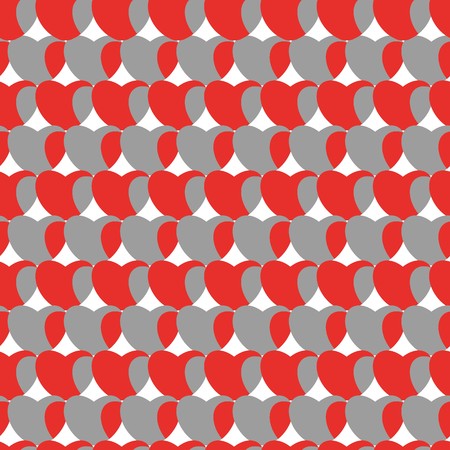 valentine background with res heartsのイラスト素材