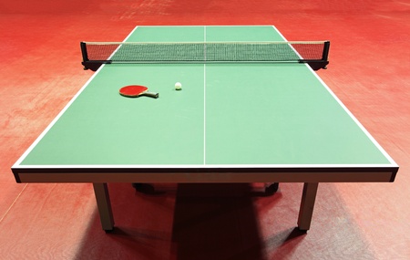 Equipment for table tennis - racket, ball, tableの写真素材