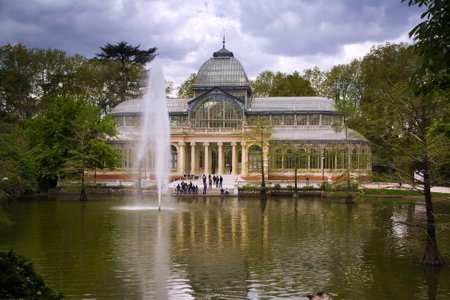 Cristal palace in the Retiro Park, Madrid - Spainのeditorial素材