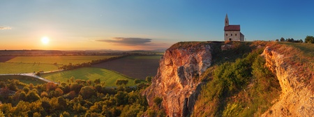 Nice Catholic Chapel in eastern Europe -  village Drazovce near town Nitraの写真素材