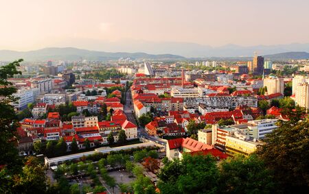 Ljubljana, capital city of  Sloveniaの写真素材