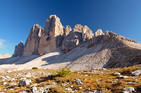 Tre Cime di Lavaredo   Drei Zinnen   - Dolomite - Italyの写真素材