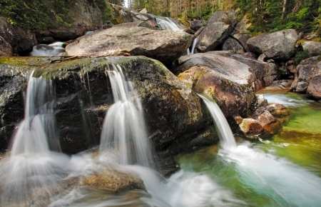Waterfall in Tatra mountain, Slovakia - Studenovodskyの写真素材