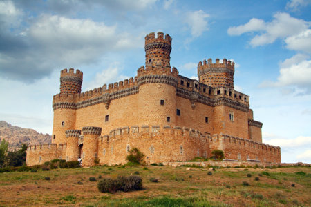Manzanares el Real Castle  Spain, build in the 15th  centuryのeditorial素材