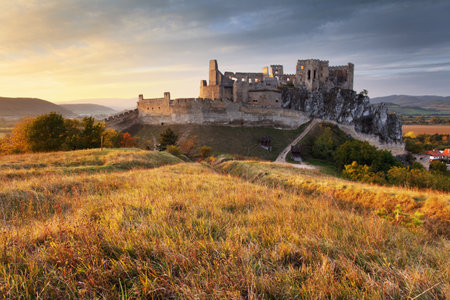 Castle Beckov in Slovakiaのeditorial素材