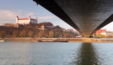 Bratislava embankment, Slovakiaの写真素材