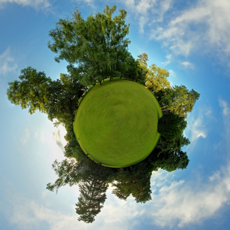 Green planet  Ecology and space conceptの写真素材