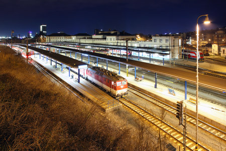 Main Train Station in Bratislava, Slovakiaのeditorial素材