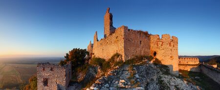 Ruins of castle - Panoramic view, Slovakiaの写真素材