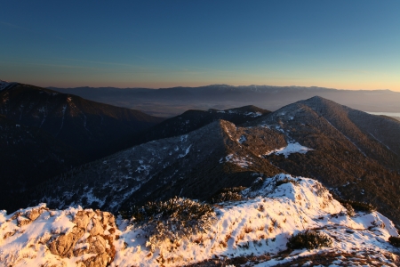 Tatra mountain at sunset - West Tatras, Rohaceの写真素材