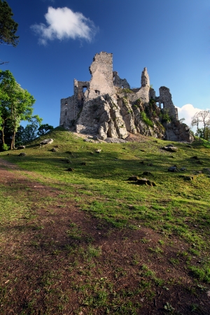 Ruin of Castle Hrusov - Slovakiaの写真素材