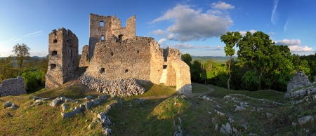 Ruin of Castle Hrusovの写真素材