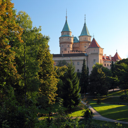 Bojnice castle and park, Slovakiaのeditorial素材