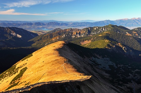 Mountain peak - Slovakia landscape in Low Tatrasの写真素材