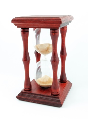 Hourglass, sandglass, sand timer, sand clock isolated on the white backgroundの写真素材