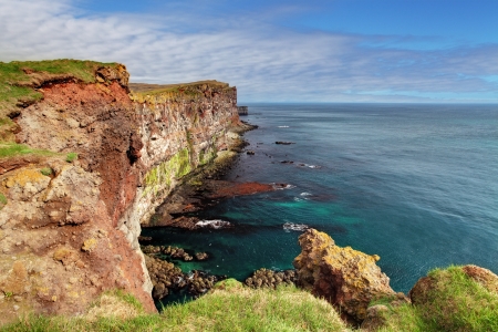 Cliff in Iceland -  latrabjargの写真素材