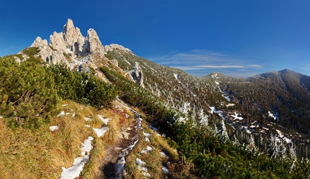 Footpath in Tatra mountain - West Tatras, Slovakiaの写真素材