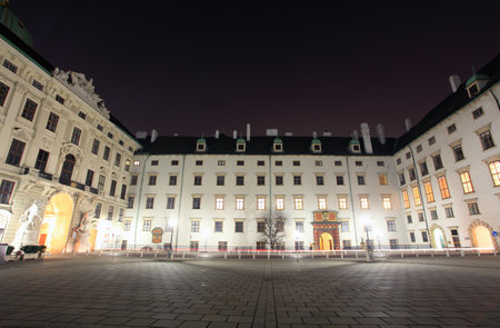 Square in Hofburg, Vienna, Austria のeditorial素材