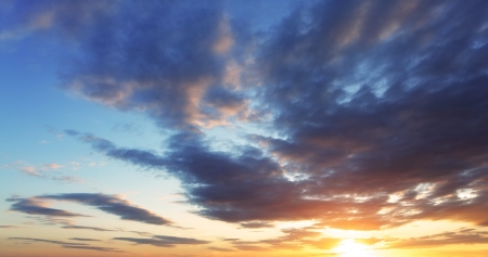 Dramatic sky with cloudsの写真素材