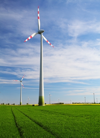 Eco energy - wind turbines farmの写真素材