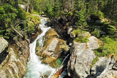Waterfall in Tatra mountain, Slovakia - Studenovodskyの写真素材