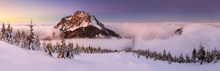 Panorama at winterの写真素材