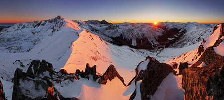 Winter scenery, Kasprowy Wierch is a mountain in the Western Tatrasの写真素材