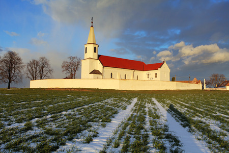 Slovak Church in village Pacの写真素材