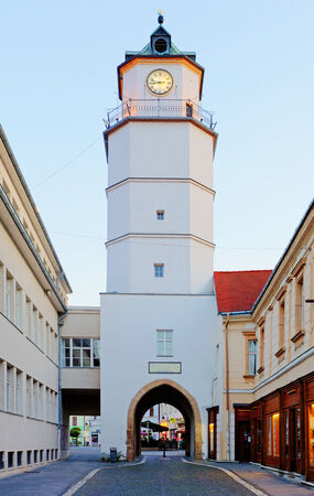 City tower in Trencin - Slovakiaの写真素材