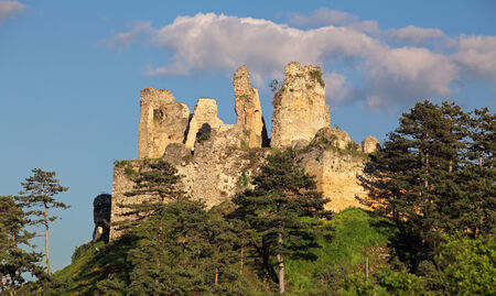 castle in Divin, Slovakiaの写真素材