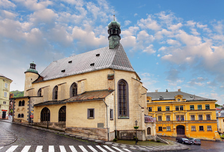 Banska Stiavnica, St Katharine church in Slovakia の写真素材