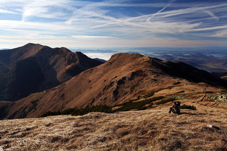 Autumn mountain in Slovakia countryside - Mala Fatraの写真素材