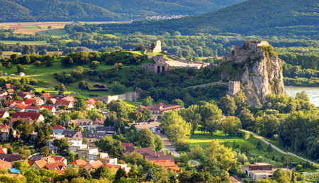 Bratislava - Ruin of castle Devin, Slovakiaのeditorial素材