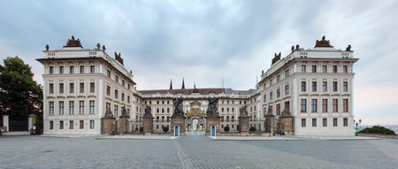 Prague president palace, panorama.のeditorial素材