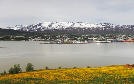 Akureyri city - Icelandの写真素材