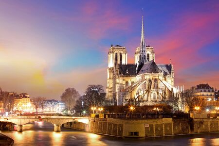 Notre Dame in Paris, Franceの写真素材