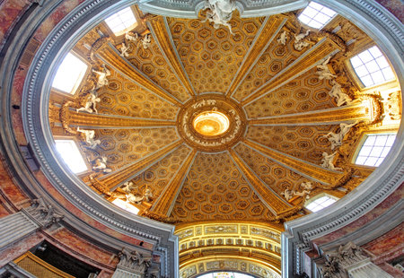 Rome interior in church saint Andrea al Quirinaleのeditorial素材