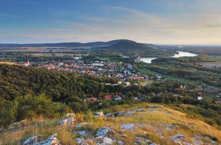 Rural landscape country in Bratislava cityの写真素材