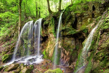 Waterfall Hajske in Slovakiaの写真素材