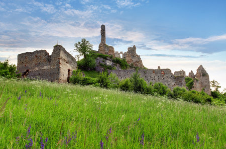 Slovakia - Ruin of castle Korlatkoのeditorial素材