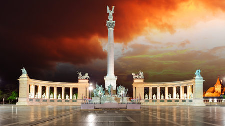 Budapest  Heroes squareのeditorial素材