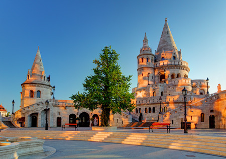 Budapest - Fisherman bastion at sunriseの写真素材