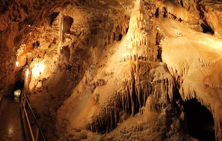 Cave stalagmite in undergorundの写真素材