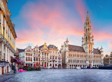 Brussels - Grand place, Belgium, nobodyのeditorial素材