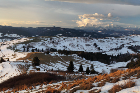 Slovakia Tatras mountain from Pieninyの写真素材