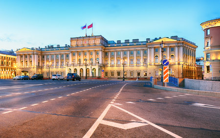 St. Petersburg Russia - Mariinsky Palace in old townのeditorial素材